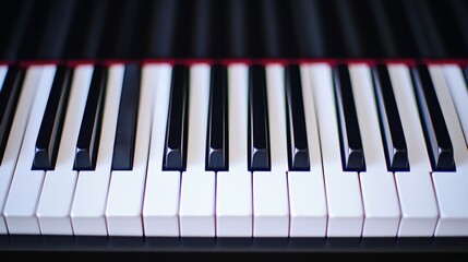 Detailed Close-Up Watercolor Painting of Piano Keys in Elegant Musical Style on a White Background