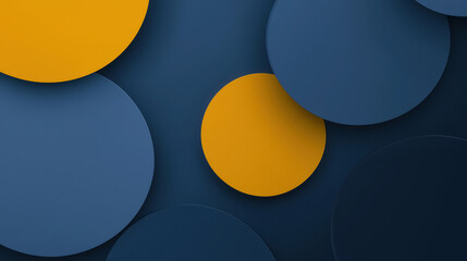 A web background design in a modern blue and yellow color scheme