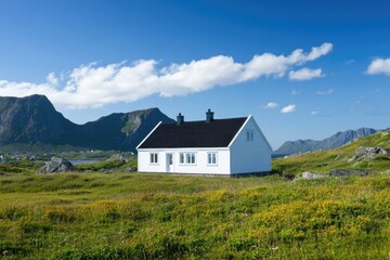 Obraz premium Lofoten Islands in Nordland, Norway, are renowned for their stunning natural beauty and dramatic landscapes.