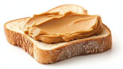 Bright and Inviting Image of Toast with Smooth Peanut Butter Spread for Breakfast