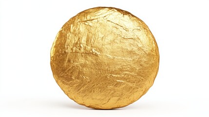 Highly Detailed Realistic 3D Render of Freshly Baked Golden Dessert Cookie on White Background