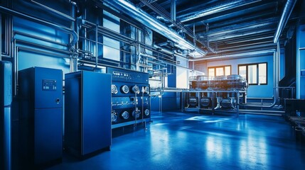 Innovative boiler room design integrating modern heating systems.