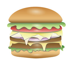 Cute gradient hamburger 