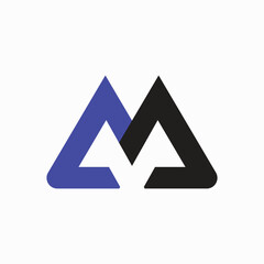 M letter logo arrow concept with strong identity for your company