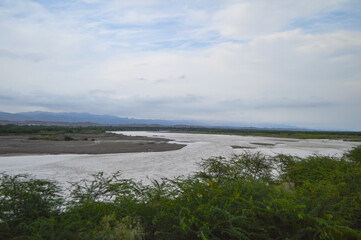 the river in the Baluchistan, Turbat lake landscape