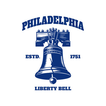 vector logo illustration of liberty bell