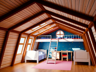 child bedroom on attic