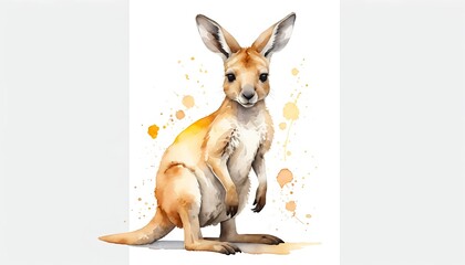 Watercolor Kangaroo