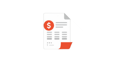 Invoice with dollar sign highlighting financial transactions and document, finance
