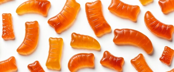 Orange Gummy Candy Pattern