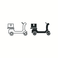 Delivery scooter vector icon Vector