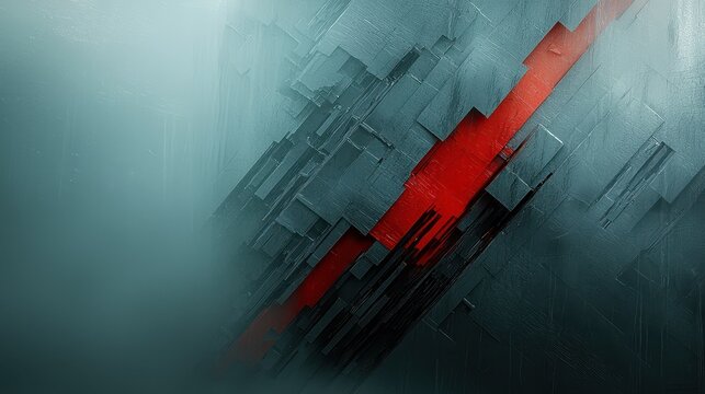 Bold red and black abstract painting, dynamic interplay of color texture on canvas