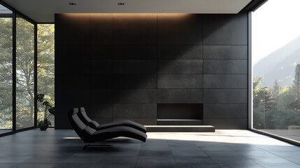  black panel art: modern interior design