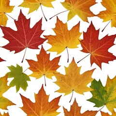 Obraz premium Autumn Maple Leaves Seamless Pattern