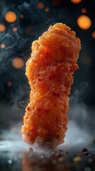 Fried crispy chicken hot and delicious spicy meal for a cuisine snack search.