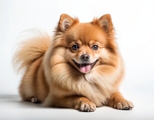 Obraz premium Adorable Pomeranian Puppy Posing