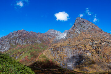 Landscape mountain view from Makalu trek.