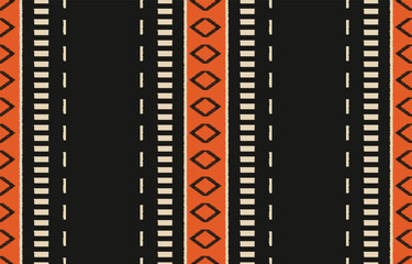 Fototapeta premium Ethnic abstract ikat seamless pattern Design for background ,curtain, carpet, clothing, wrapping, fabric, Batik.
