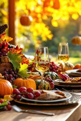 Guests participating in a seasonal harvest festival at the inn