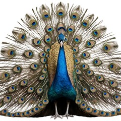 Obraz premium Majestic Peacock with Full Tail Display
