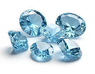 Fototapeta premium Sparkling Blue Topaz Gems