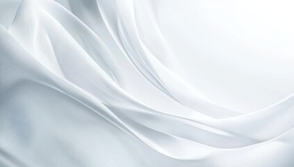 Obraz premium Elegant white fabric drapes gracefully