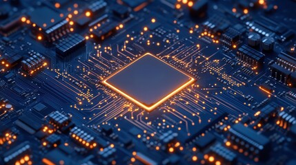 A Close Up View of a Modern Integrated Circuit Board