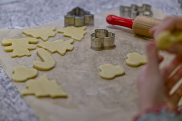 Baking Holiday Cookies with Cookie Cutters