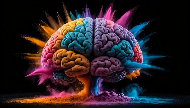 Exploding Brain Colorful Brainpower