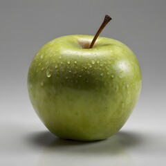 green apple on white background