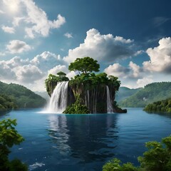 waterfall in plitvice national park