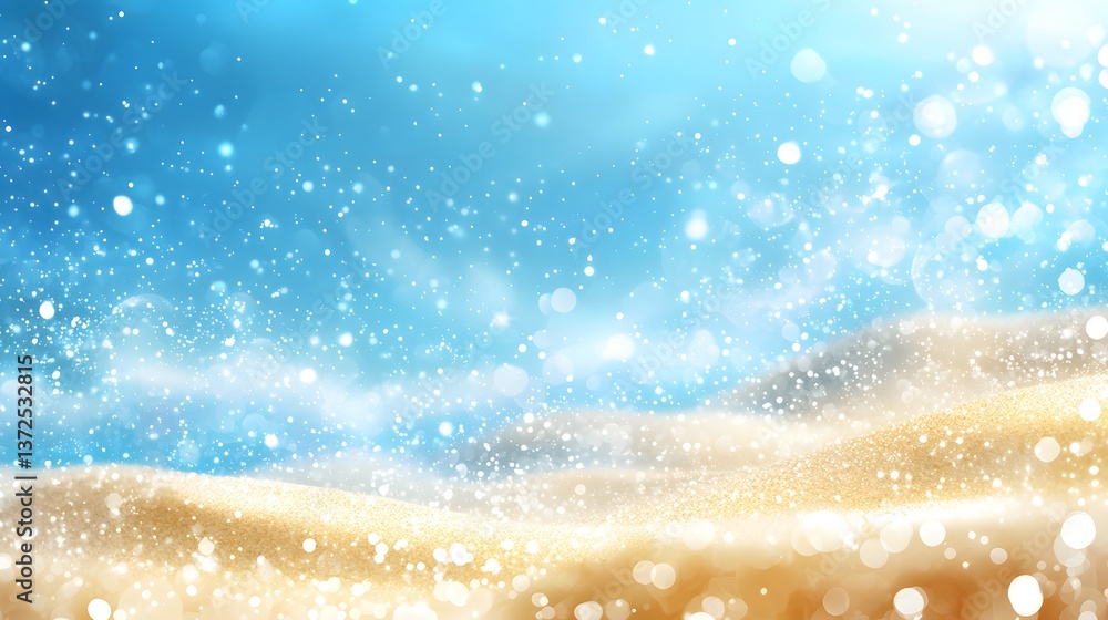 Poster bright tropical background with gentle bokeh and sunny beach vibes. generative ai