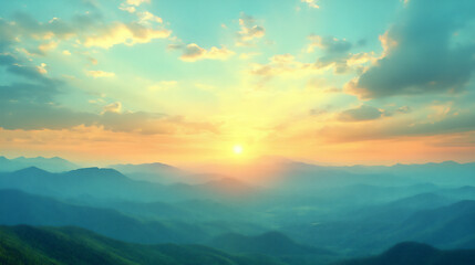 Fototapeta premium cinematic landscape banner,