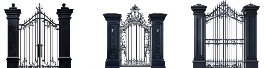 Ornate Black Metal Gates