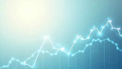 Obraz premium Modern Digital Lending Wallpaper: Abstract Financial Graphs & Soft Gradients for Innovative Credit Systems - Perfect for Corporate Branding & Text Overlays