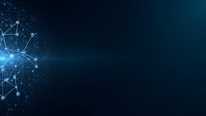 Fototapeta premium Futuristic Abstract Wallpaper Design: Sleek Visuals with Digital Grids & Robotic Icons for Aerospace Engineering - Perfect for Corporate Branding & Text Overlays