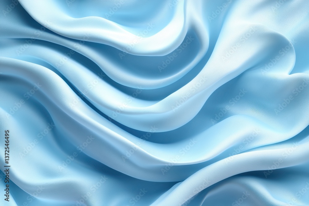 Aufkleber gentle folds of light blue fabric create a serene and calming background with soft textures and subt