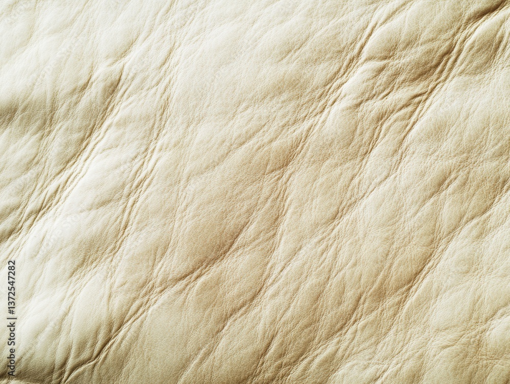 Poster elegant beige leather texture with subtle wrinkles and natural patterns showcasing luxury and sophis