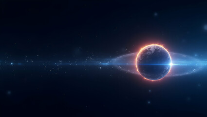 Obraz premium Explore contemporary wallpaper design with sleek abstract visuals and space weather icons, perfect for solar flare tracking and data collection.