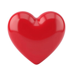 Fototapeta premium 3D render of a glossy red heart shape, perfect for Valentine's Day, love, and romance themes.