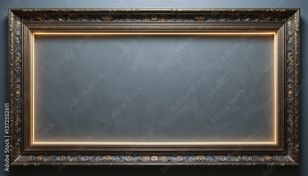 Poster artistic framed blank canvas for creative expression in a studio environment showcasing minimalist d