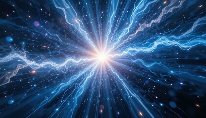 Cosmic Explosion with Bright Light and Energetic Waves in Space