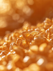 Close-up of crunchy buttery popcorn golden and delicious for snacktime cravings at cinema
