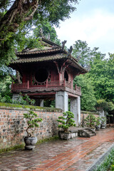 Hanoi, Vietnam, October 21, 2024. Passage to the Lake of Heavenly Clarity in the Third Courtyard of the Temple of Literature.
