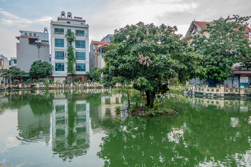 Hanoi, Vietnam, October 21, 2024. Dong Ngac Village, also known as Ve Village. along the Red River