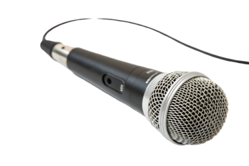 Dynamic microphone with XLR connector for audio recording.