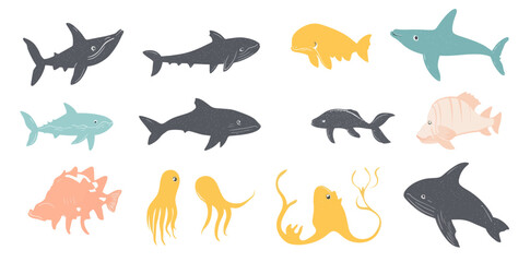 Fototapeta premium set of animals