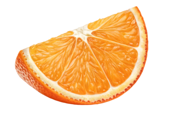 Close-up of a fresh orange and a cross-section showing the segments.
