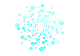 水彩　渦巻く水模様の背景　ブルー