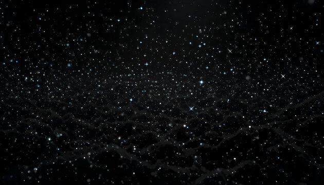 Starry Night Sky Above Clouds Majestic Scenery Space Exploration Astronomy Universe Cosmos Galaxy Celestial Starfield Nighttime Dark